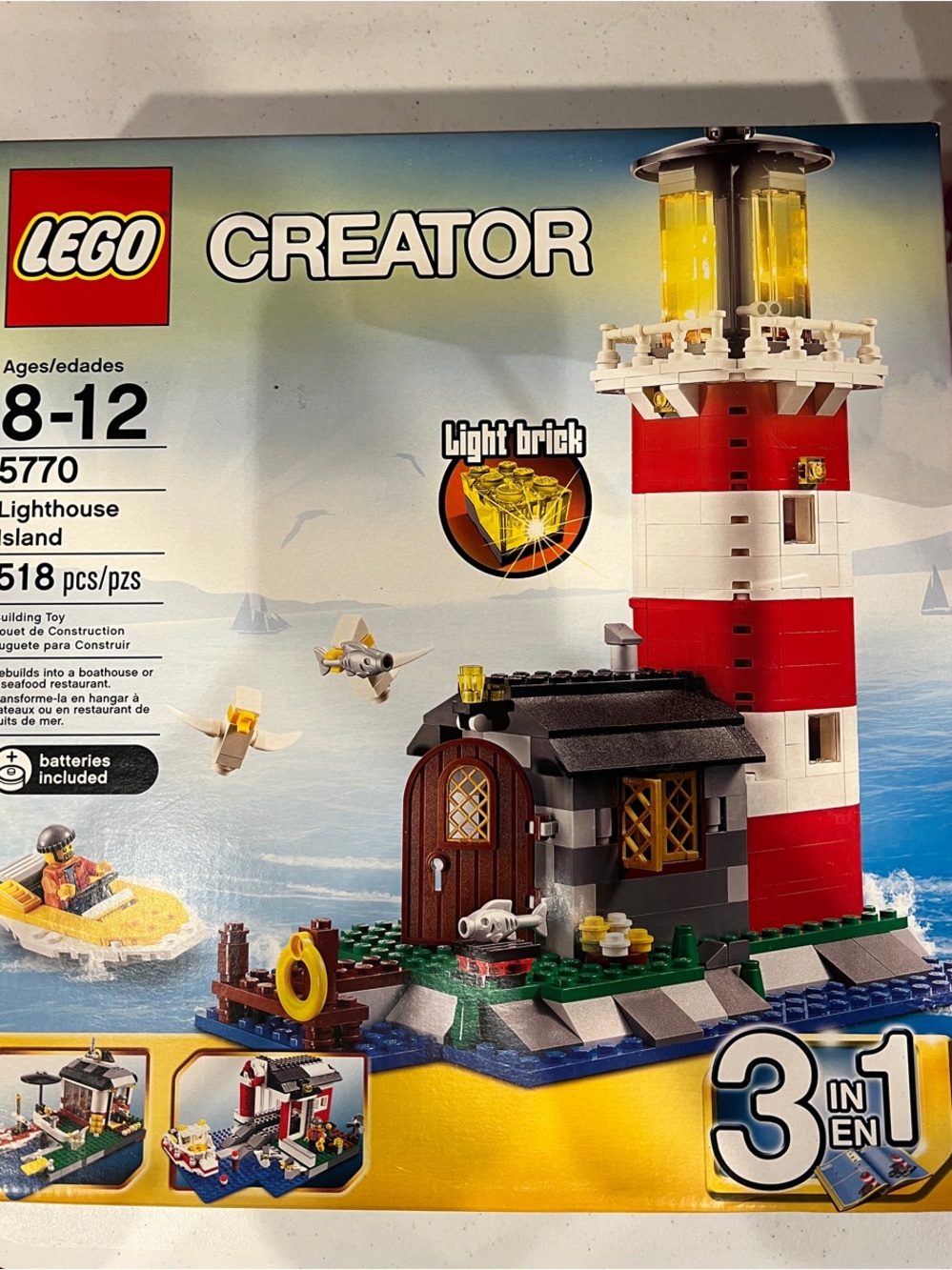 LEGO Creator Lighthouse Island — Red, White, Black, Yellow, Green